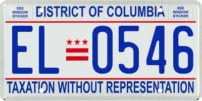 DC license plate EL0546