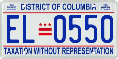 DC license plate EL0550