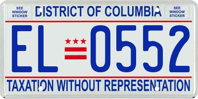 DC license plate EL0552