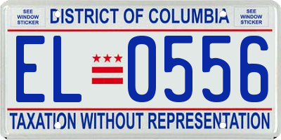 DC license plate EL0556