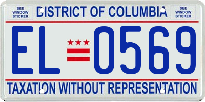 DC license plate EL0569