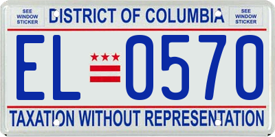 DC license plate EL0570