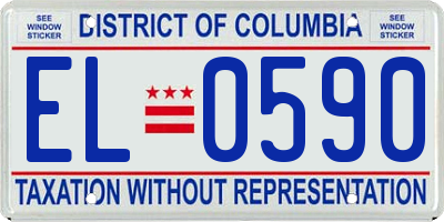 DC license plate EL0590