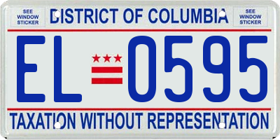 DC license plate EL0595