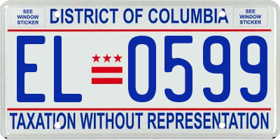 DC license plate EL0599