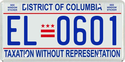 DC license plate EL0601