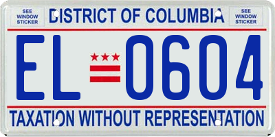 DC license plate EL0604