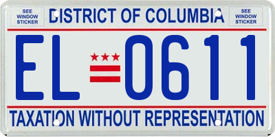 DC license plate EL0611