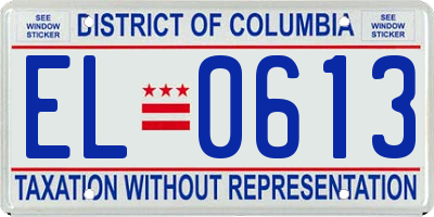 DC license plate EL0613