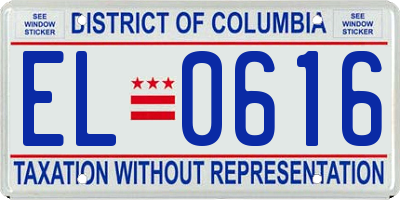 DC license plate EL0616