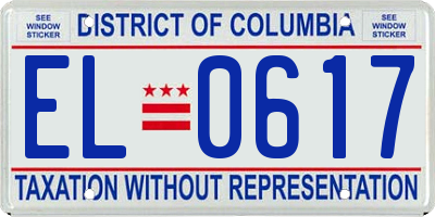 DC license plate EL0617