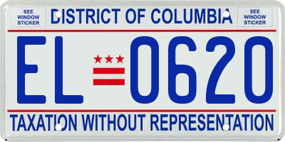 DC license plate EL0620