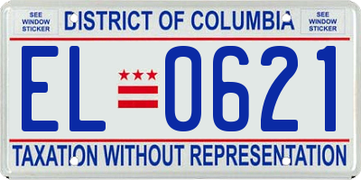 DC license plate EL0621