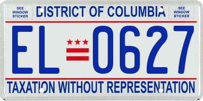 DC license plate EL0627