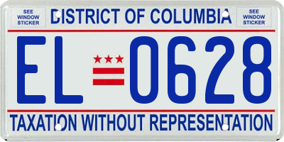 DC license plate EL0628