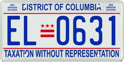 DC license plate EL0631