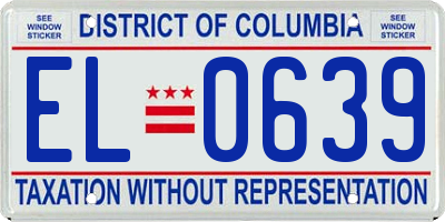 DC license plate EL0639