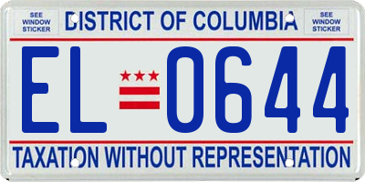 DC license plate EL0644