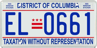 DC license plate EL0661