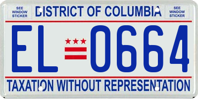 DC license plate EL0664