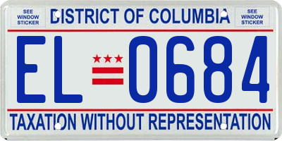 DC license plate EL0684