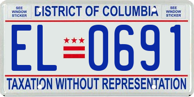 DC license plate EL0691