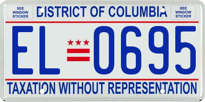 DC license plate EL0695