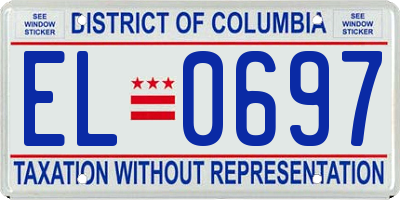 DC license plate EL0697