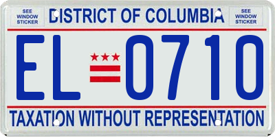 DC license plate EL0710