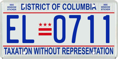 DC license plate EL0711