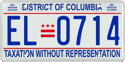 DC license plate EL0714