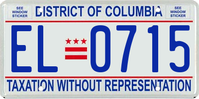 DC license plate EL0715