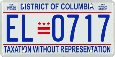 DC license plate EL0717