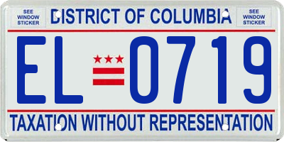 DC license plate EL0719