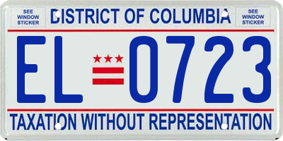 DC license plate EL0723