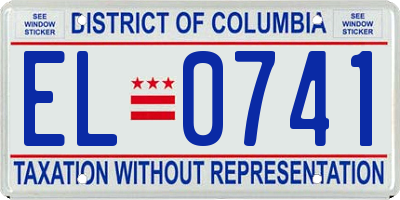 DC license plate EL0741