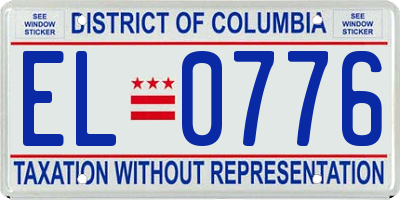 DC license plate EL0776