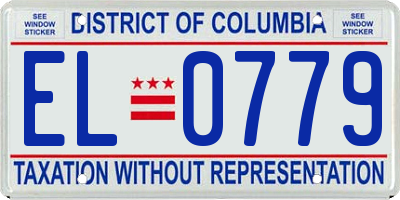 DC license plate EL0779