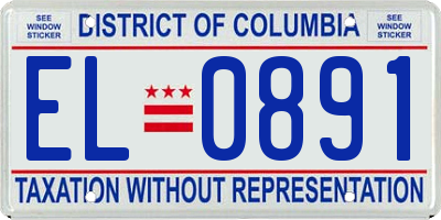 DC license plate EL0891