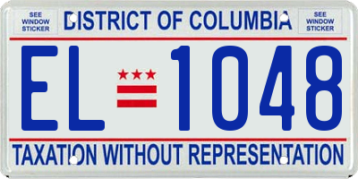 DC license plate EL1048
