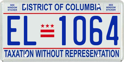 DC license plate EL1064