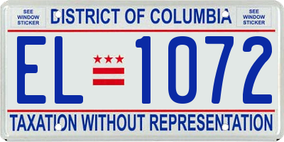DC license plate EL1072