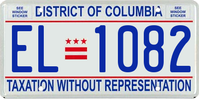 DC license plate EL1082