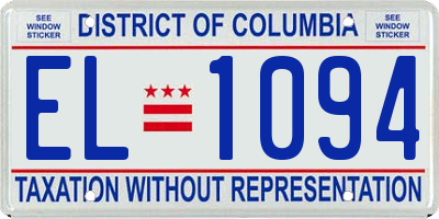 DC license plate EL1094