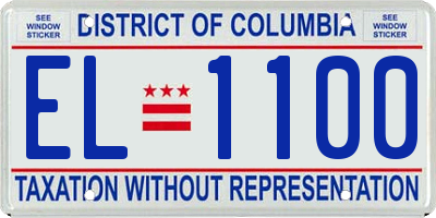 DC license plate EL1100