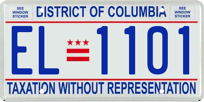 DC license plate EL1101