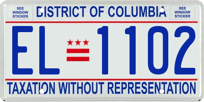 DC license plate EL1102