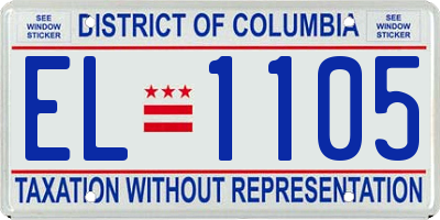 DC license plate EL1105