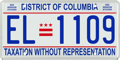 DC license plate EL1109