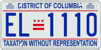 DC license plate EL1110